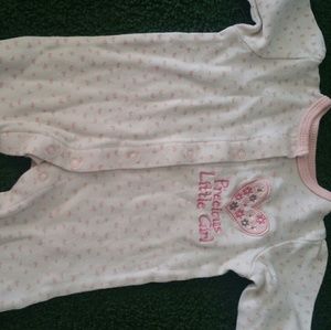Precious little girl long sleeve footie pj's